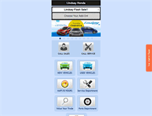 Tablet Screenshot of lindsayhonda.com